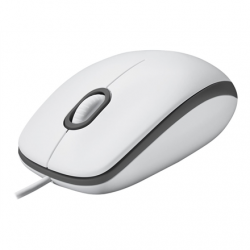 Logitech Mouse M100 Wired USB-A White
