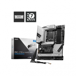 MSI PRO Z790-A MAX WIFI Processor family Intel Processor socket LGA1700 DDR5 UDIMM Supported hard disk drive interfaces SATA, M.2 Number of SATA connectors 6