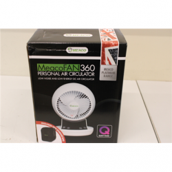 SALE OUT.  MEACO Air Circulator MeacoFan 360 Table Fan USED AS DEMO, SCRATCHES ON GLOSSY SURFACE White Number of speeds 12 Oscillation 10 W