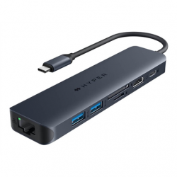 Hyper HyperDrive EcoSmart Gen.2 Universal USB-C 7-in-1 Hub w 100 W PD Power Pass-thru Hyper