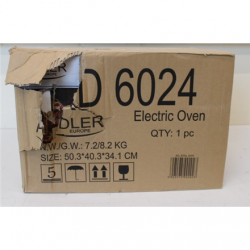 SALE OUT.  Electric Oven | AD 6024 | 22 L | 1300 W | Black | DAMAGED PACKAGING,  UNEVEN SPACING BETWEEN CORPUS PARTS