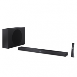 Sharp 2.1ch Ultra-slim Dolby Atmos/DTS Virtual: X Soundbar with Wireless Subwoofer | HT-SBW320 | 360 W | Bluetooth | Black | Wireless connection