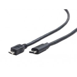 Gembird USB TYPE-C -> micro USB 2.0 BM cable, 1m, black