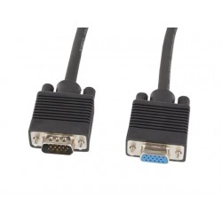 Lanberg extension cable VGA M/M shielded with ferrite 1.8m black