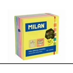 Lipnių lapelių kubas Milan NEON , 76x76mm, 400 lap., 6 neoninės spalvos